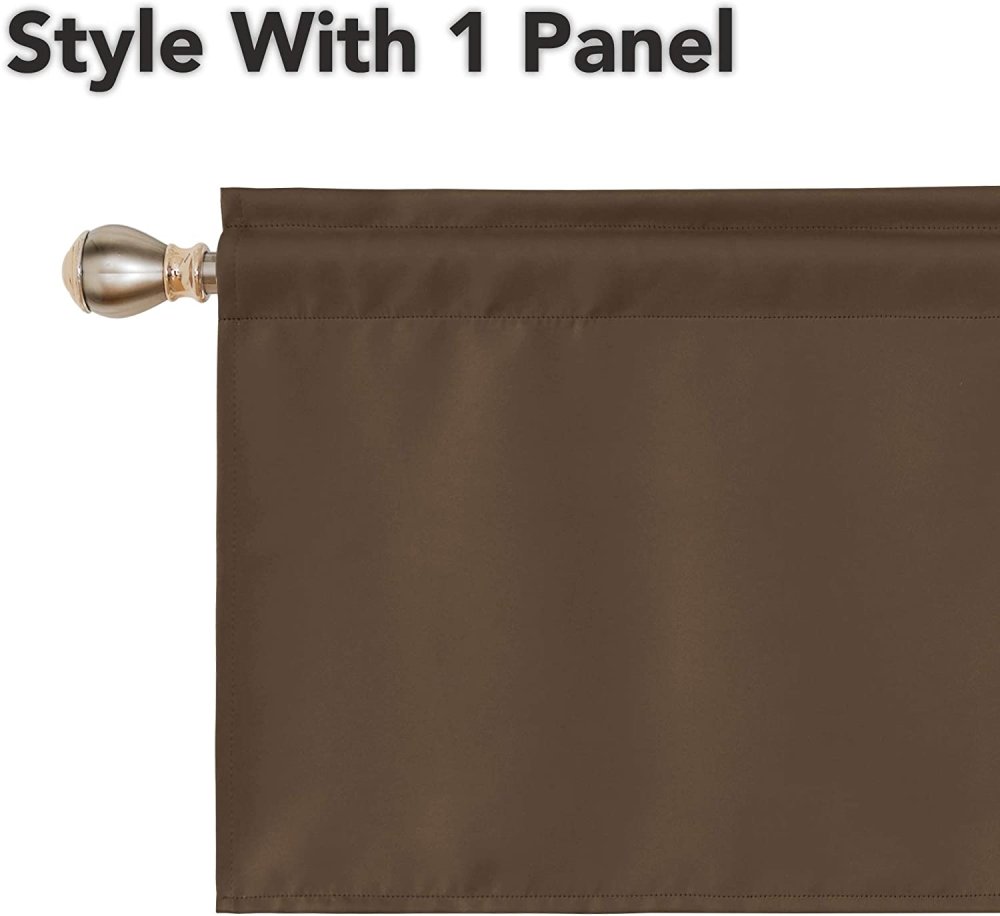 Solid Color Blackout Valance Curtains-Rod Pocket-1 Panel - Deconovo US