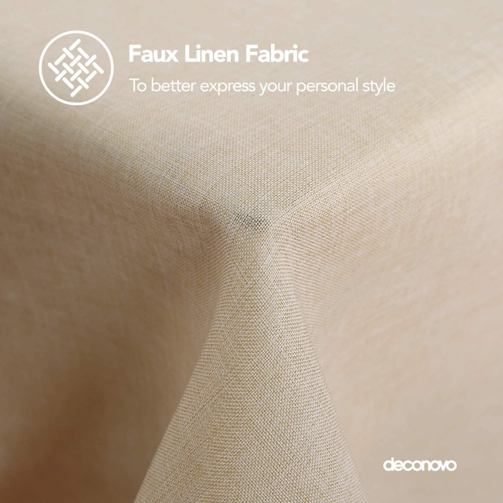 Solid Color Tablecloth - Soft Linen Feel - Deconovo US