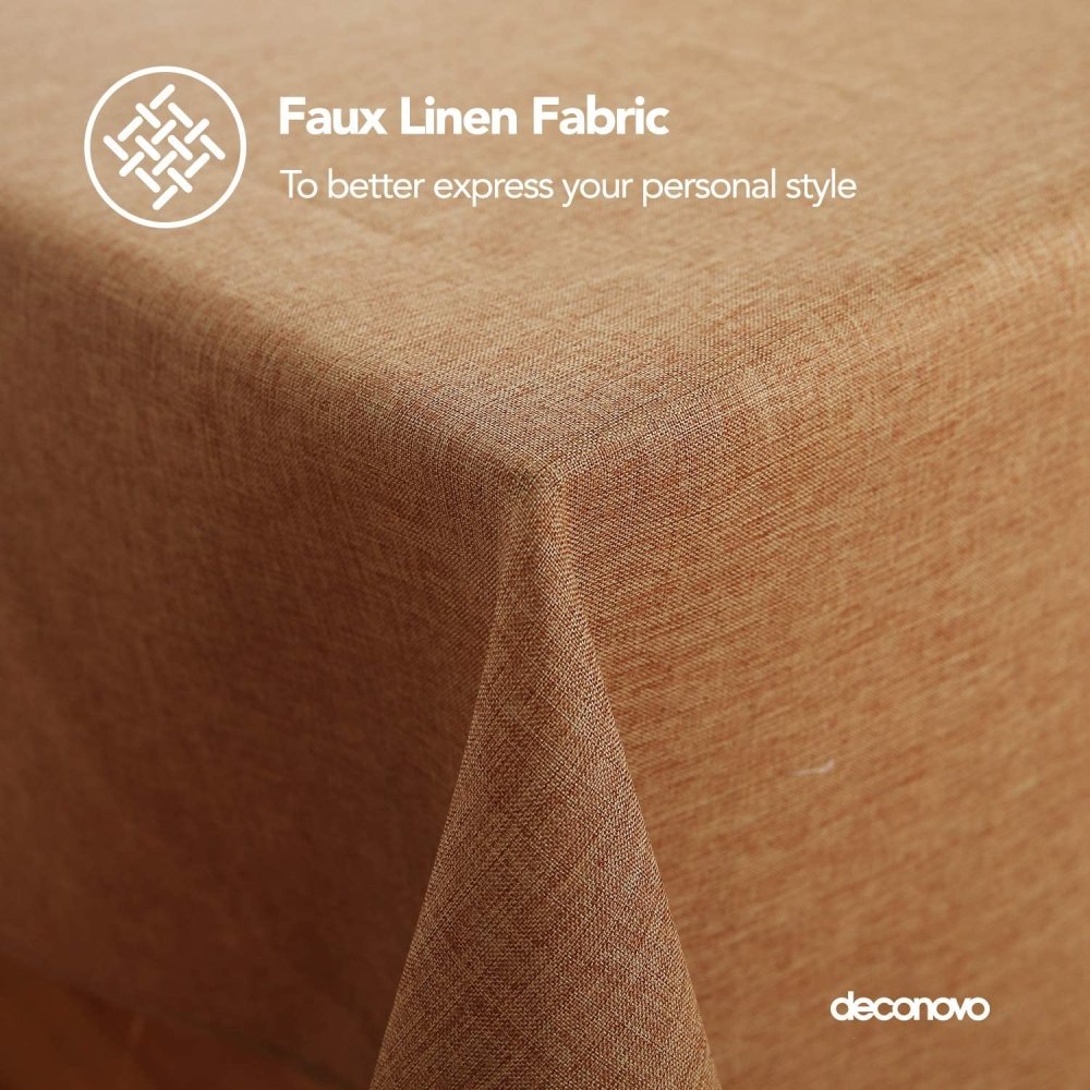 Solid Color Tablecloth - Soft Linen Feel - Deconovo US