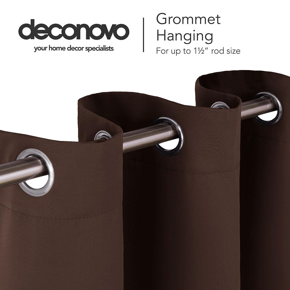 Solid Color Thermal Insulated Blackout Curtains - Grommet - 1 Panel - Deconovo US