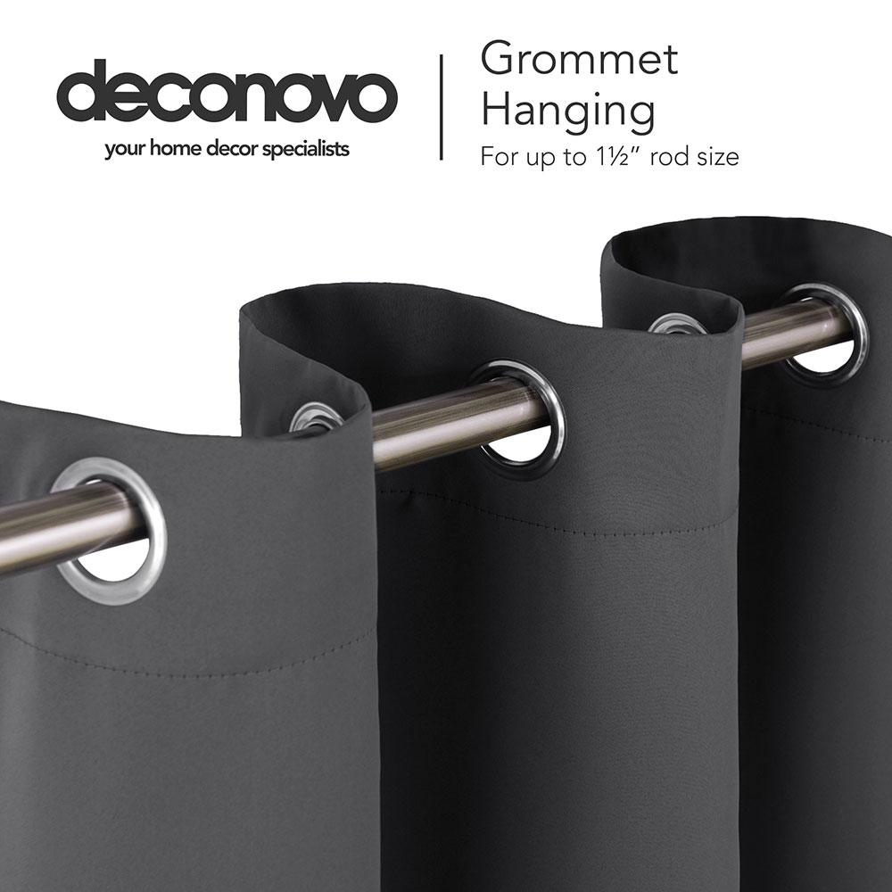 Solid Color Thermal Insulated Blackout Curtains - Grommet - 1 Panel - Deconovo US