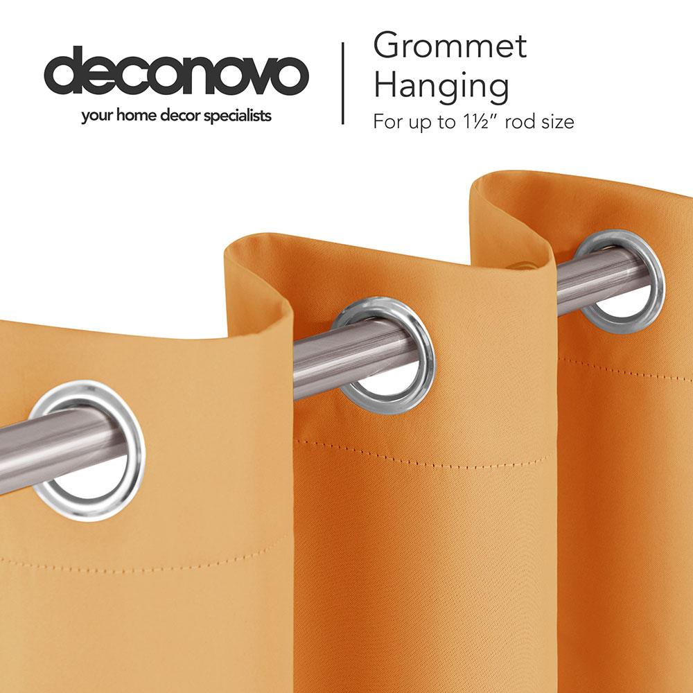 Solid Color Thermal Insulated Blackout Curtains - Grommet - 1 Panel - Deconovo US