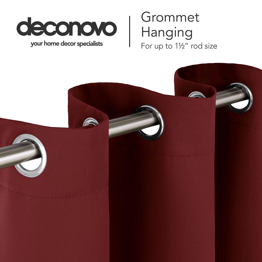 Solid Color Thermal Insulated Blackout Curtains - Grommet - 1 Panel - Deconovo US