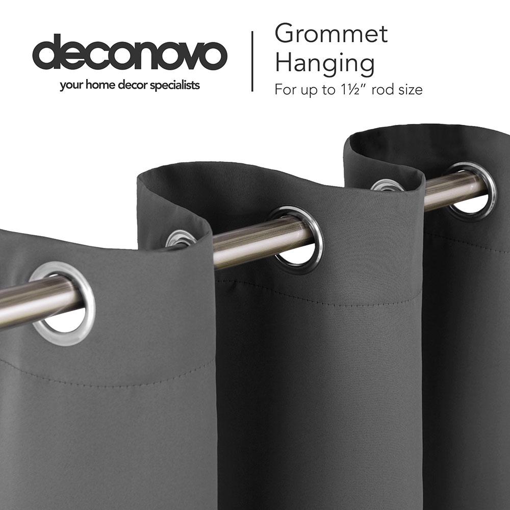 Solid Color Thermal Insulated Blackout Curtains - Grommet - 1 Panel - Deconovo US