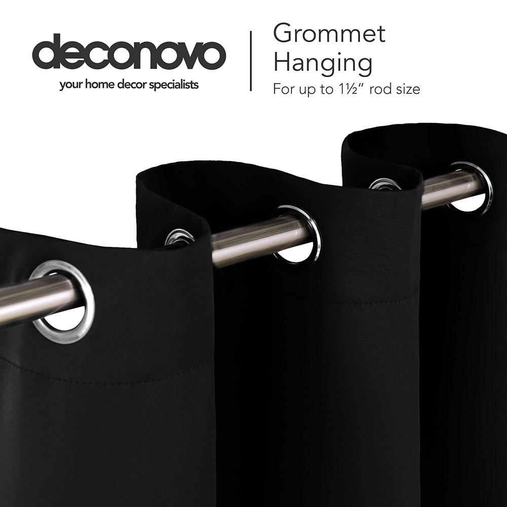 Solid Color Thermal Insulated Blackout Curtains - Grommet - 1 Panel - Deconovo US