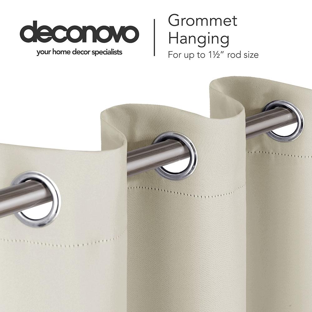 Solid Color Thermal Insulated Blackout Curtains - Grommet - 1 Panel - Deconovo US