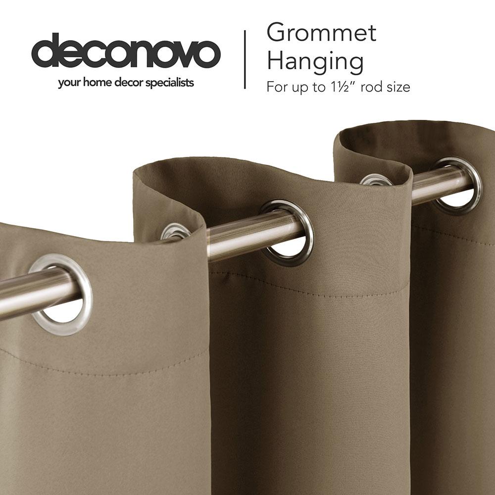 Solid Color Thermal Insulated Blackout Curtains - Grommet - 1 Panel - Deconovo US