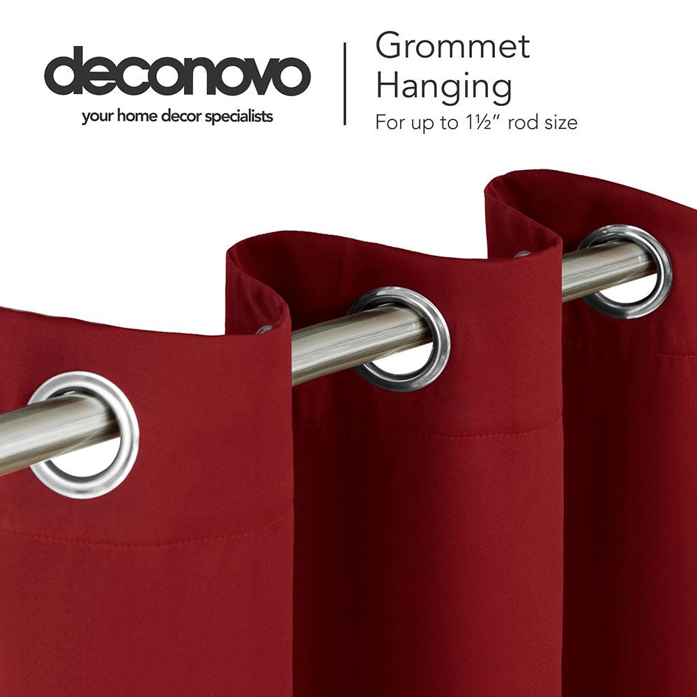 Solid Color Thermal Insulated Blackout Curtains - Grommet - 1 Panel - Deconovo US