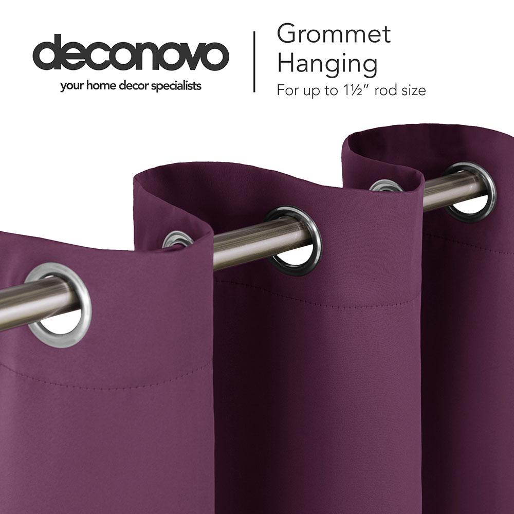 Solid Color Thermal Insulated Blackout Curtains - Grommet - 1 Panel - Deconovo US