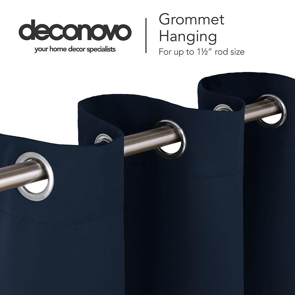 Solid Color Thermal Insulated Blackout Curtains - Grommet - 1 Panel - Deconovo US