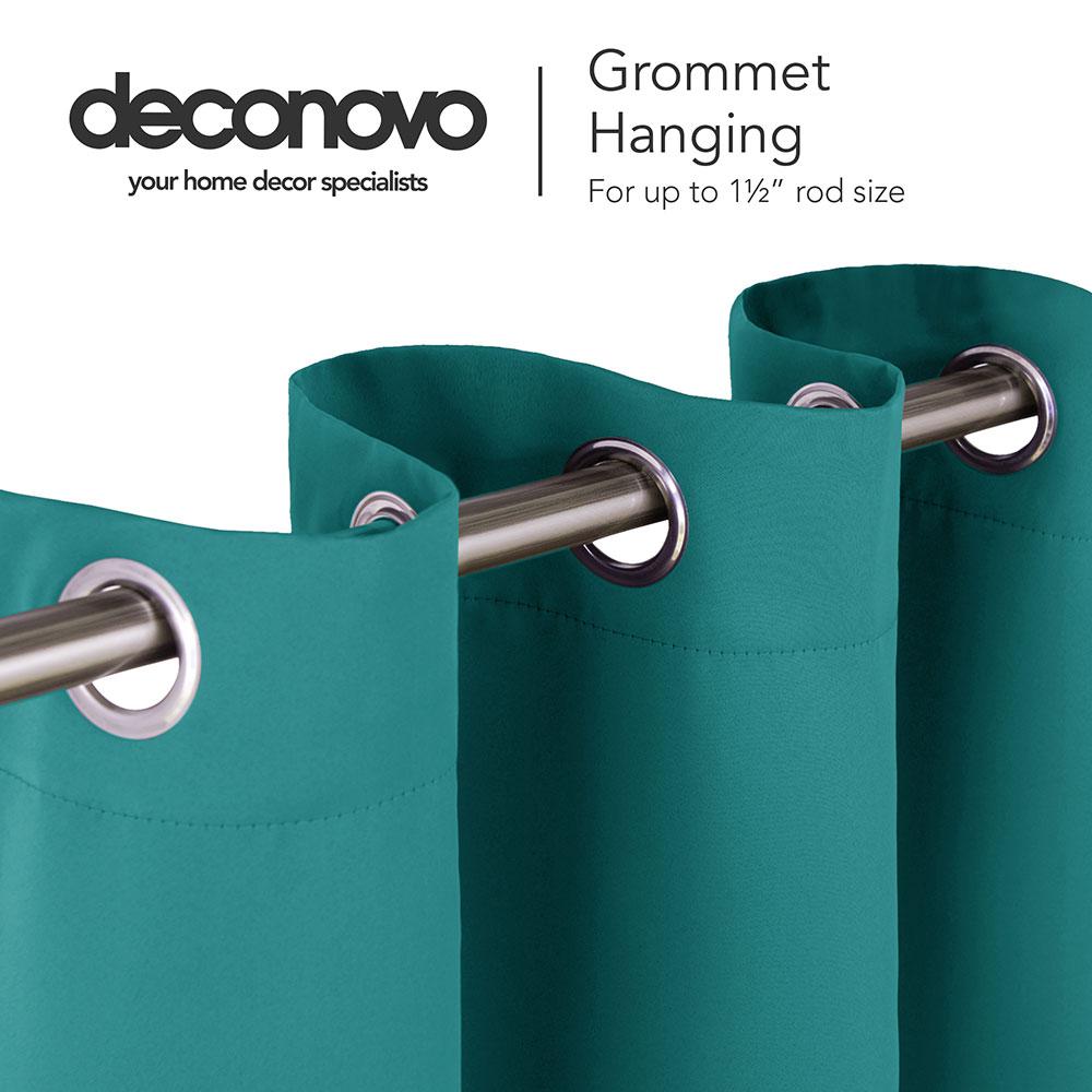 Solid Color Thermal Insulated Blackout Curtains - Grommet - 1 Panel - Deconovo US