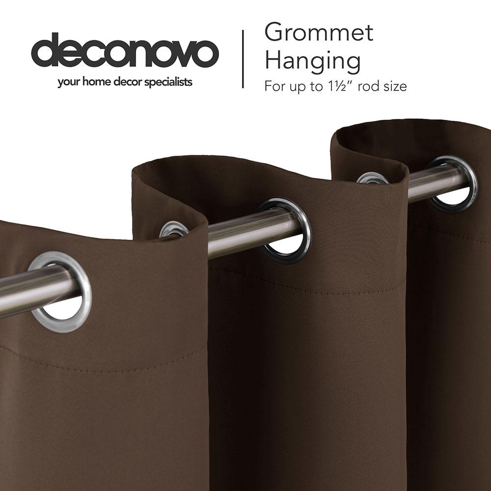 Solid Color Thermal Insulated Blackout Curtains - Grommet - 1 Panel - Deconovo US