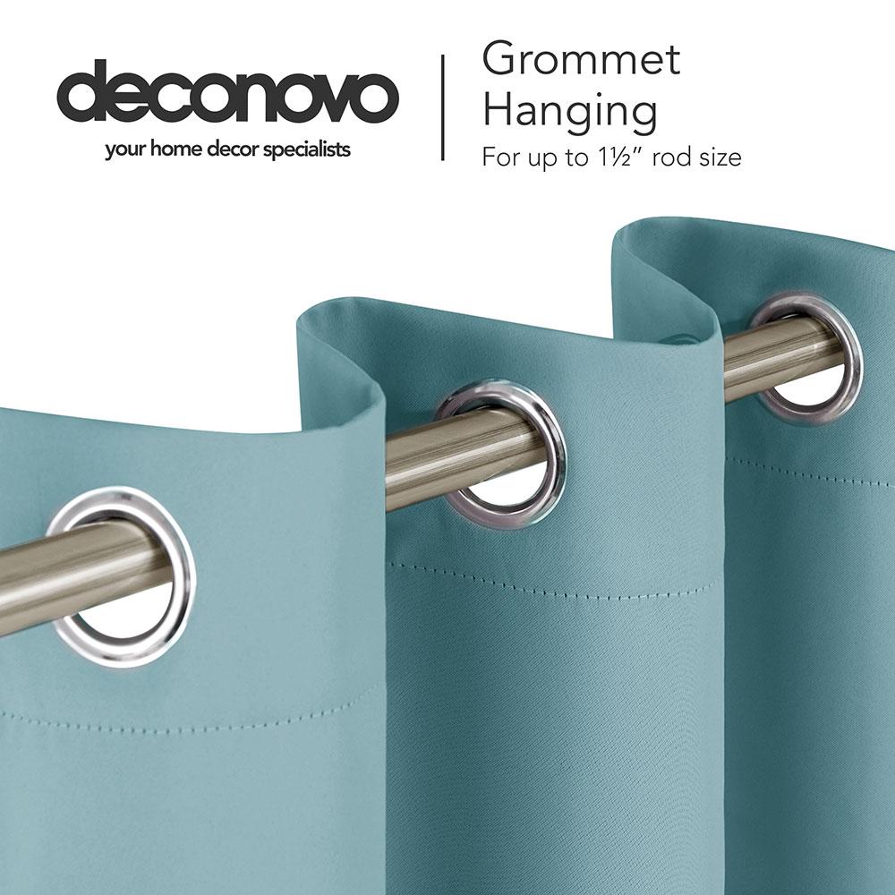 Solid Color Thermal Insulated Blackout Curtains - Grommet - 1 Panel - Deconovo US