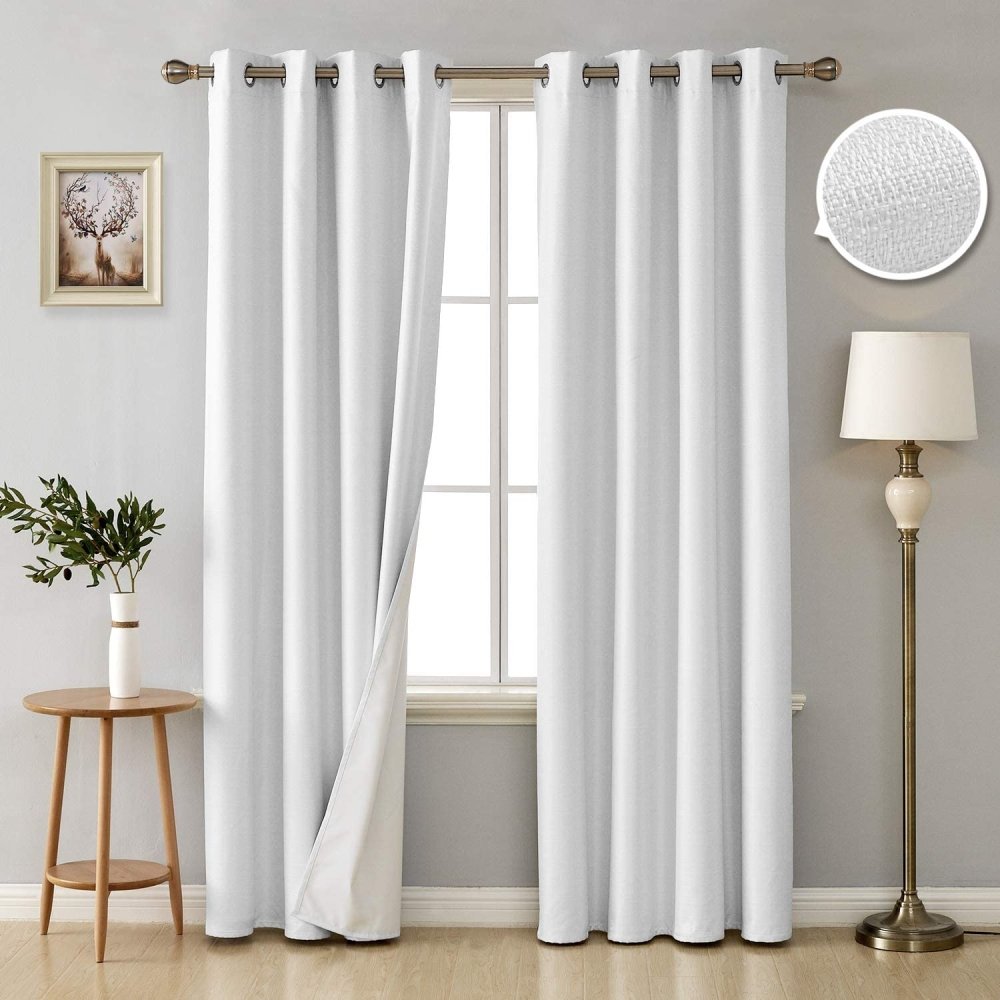 Thermal Linen Curtains – Blackout Lining – Floor-to-Ceiling – With