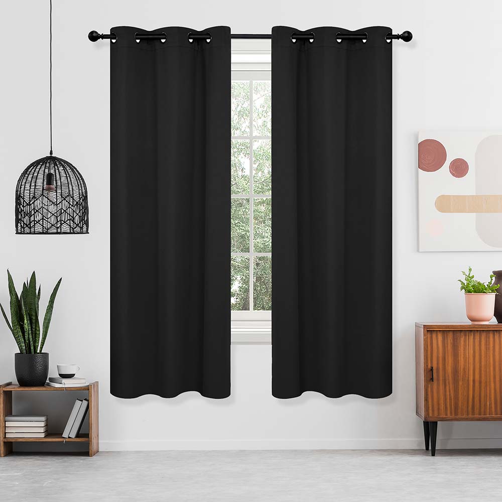 Thermal Insulated Blackout Curtains | Grommet/Eyelet Winter Energy Efficient Drapes | 2 Deconovo Panels - Deconovo US