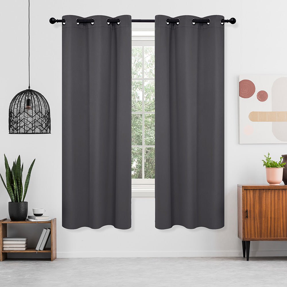 Thermal Insulated Blackout Curtains | Grommet/Eyelet Winter Energy Efficient Drapes | 2 Deconovo Panels - Deconovo US