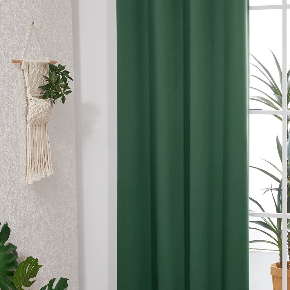 Thermal Insulated Blackout Curtains | Grommet/Eyelet Winter Energy Saving Drapes | 2 Deconovo Panels - Deconovo US