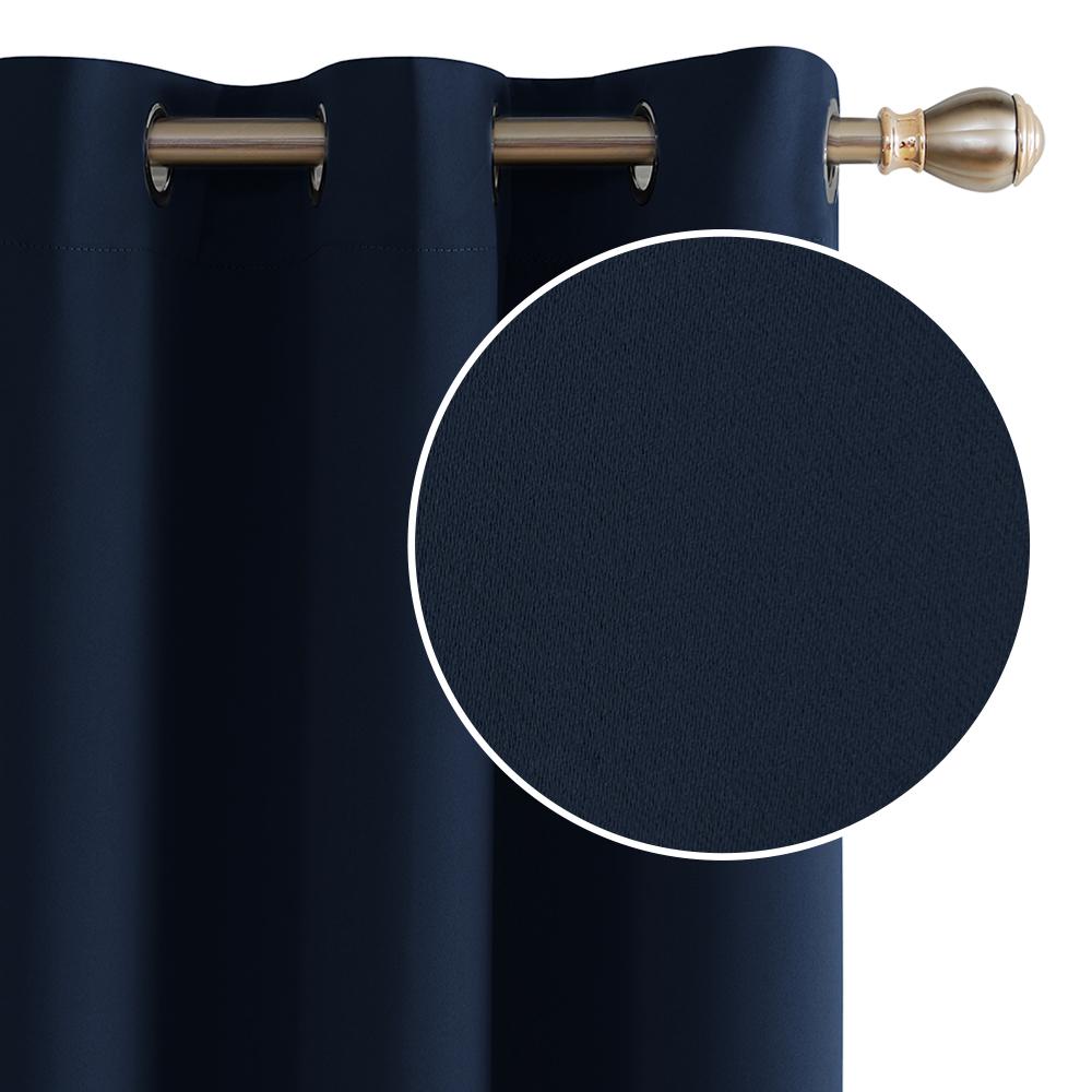 Thermal Insulated Blackout Curtains | Room Darkening Energy-Efficient Grommet Drapes | Fashion Deconovo 2 Panels - Deconovo US