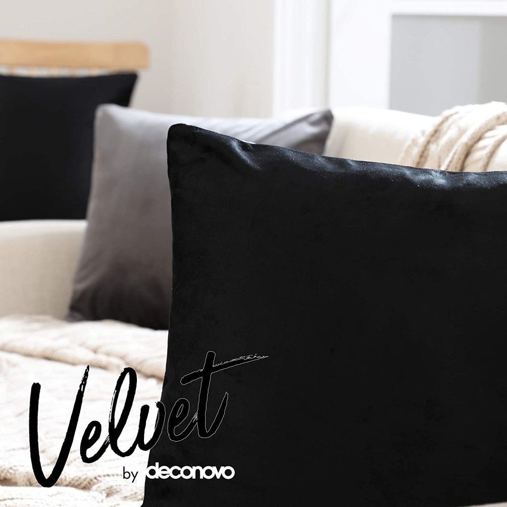 Deconovo Set of 2 Velvet Pillow Covers with Invisible Zipper – Deconovo US