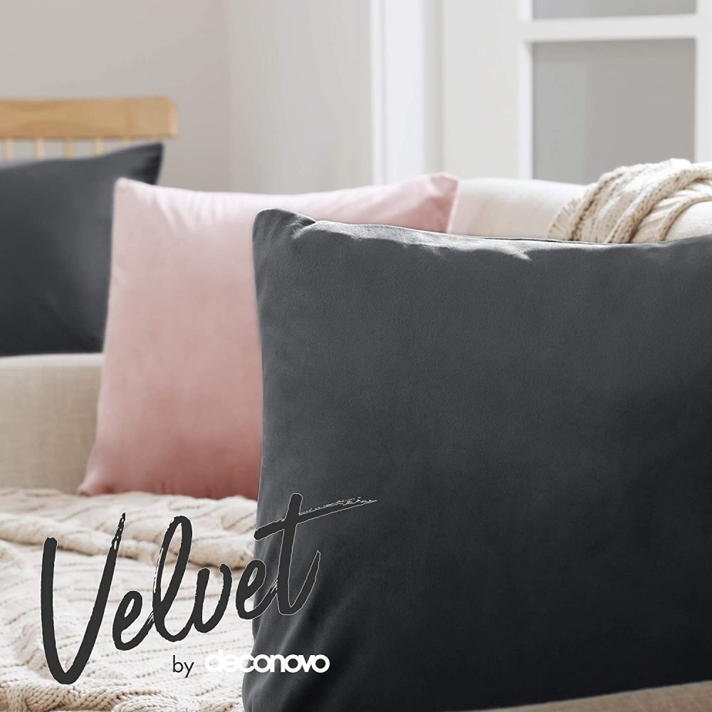 2 Pieces of Cozy Velvet Square Decorative Double face Throw Pillow Covers  for Couch an Double face, Modern Zippered. Size 18”x18” for Sale in El  Cajon, CA - OfferUp